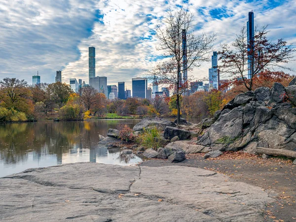 Aan Het Meer Central Park New York City Manhattan — Stockfoto