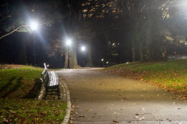 Central Park, New York City Sonbaharda sabahın erken saatlerinde gün doğumunda