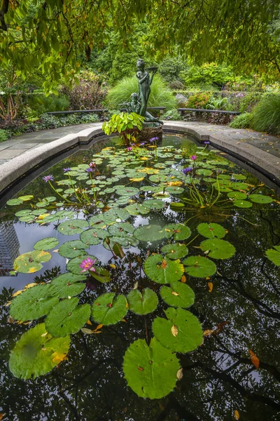 Conservatory Garden Formell Trädgård Nordöstra Hörnet Central Park New York — Stockfoto