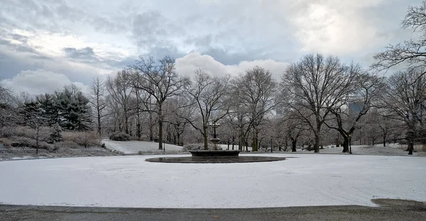 Central Park Winter Nach Schneesturm — Stockfoto
