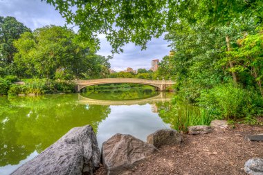 Bow Köprüsü, Central Park, New York Yazın sonları