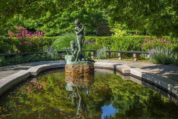 Conservatory Garden Giardino Formale Nell Angolo Nord Orientale Central Park — Foto Stock