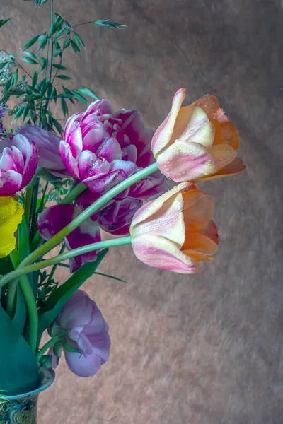 Blumenstrauß Ist Eine Sammlung Von Blumen Einem Kreativen Arrangement — Stockfoto