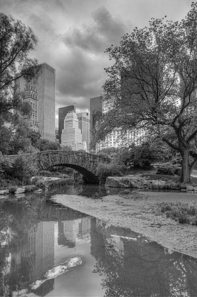 Puente Gapstow Central Park Finales Primavera Temprano Mañana —  Fotos de Stock