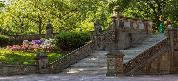 Bethesda Terrace Fountain New York Central Park Indaki Göle Bakan — Stok fotoğraf