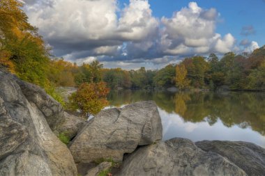 Central Park 'taki gölde, New York City, Manhattan