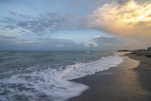 Mattina Presto Drammatico Cielo Largo Della Costa Del Golfo Della — Foto Stock