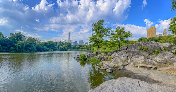 Lago Central Park Nueva York Manhattan — Foto de Stock