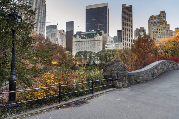 Gapstow Bridge is one of the icons of Central Park, Manhattan in New York City