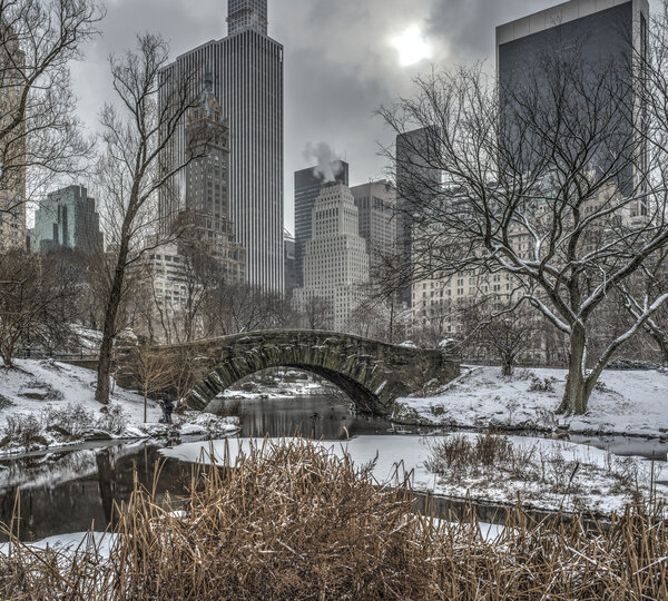 Gapstow Bridge is one of the icons of Central Park, Manhattan in New York City