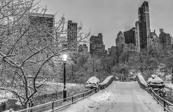 Gapstow Bridge is one of the icons of Central Park, Manhattan in New York City