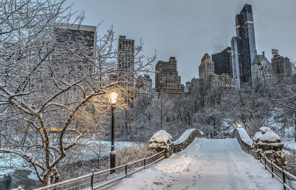 Gapstow Bridge is one of the icons of Central Park, Manhattan in New York City