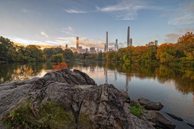 Central Park 'taki gölde, New York City, Manhattan
