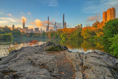 Central Park 'taki gölde, New York City, Manhattan