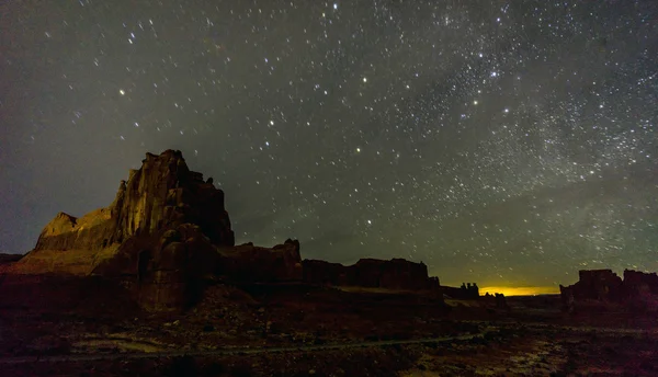 Arches National Park at night — Stock Photo, Image