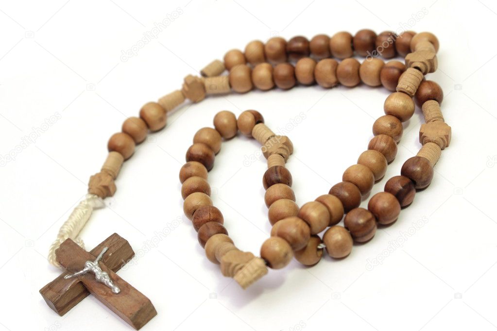 a wood rosary