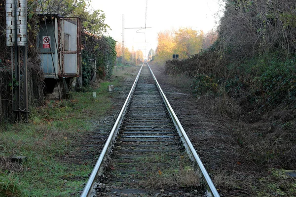 Een Uitzicht Een Spoorweg — Stockfoto