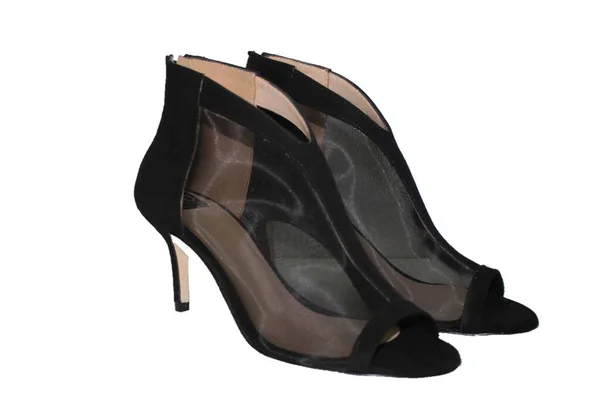 Pair Elegant Black Woman Shoes — Stock Photo, Image
