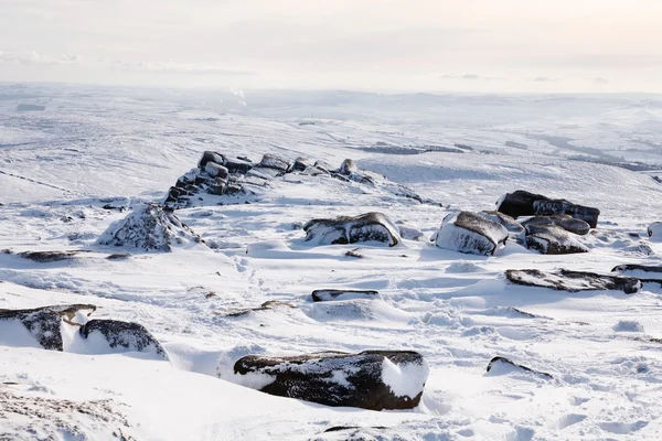 Inverno de neve Paisagem — Fotografia de Stock