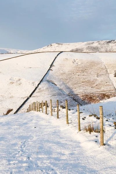 Britse platteland in de winter — Stockfoto