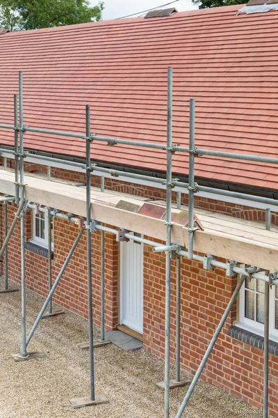 Scaffolding New Build House Barn Conversion — Stock Photo, Image