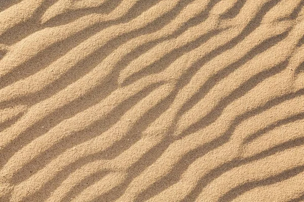 Areia Uma Praia Duna Com Ondulações Onduladas Padrão Dunas Areia — Fotografia de Stock