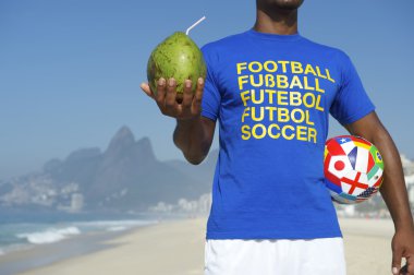 Brezilya Futbol oyuncu uluslararası futbol gömlek topu Hindistan cevizi