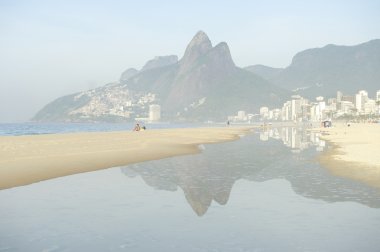 Rio de Janeiro Ipanema Beach Scenic Misty Reflection