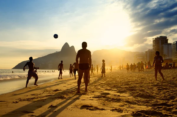 Rio Beach Futebol Brasileiros Jogando Altinho — Fotografia de Stock