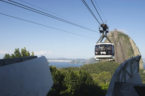 Sugarloaf Pao de Acucar Mountain Cable Car Rio — Stock Photo, Image