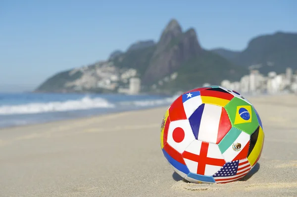 Bandera Internacional de Fútbol Rio de Janeiro Brasil —  Fotos de Stock