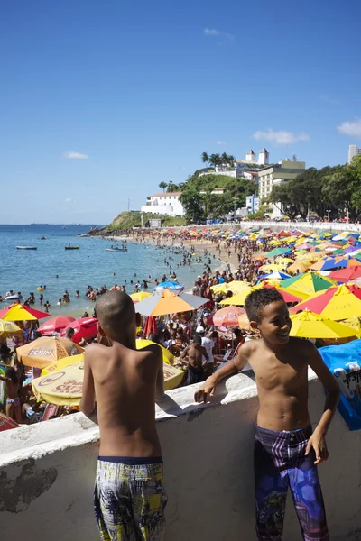 Βραζιλίας παιδιά Barra Σαλβαδόρ Bahia Βραζιλία — Φωτογραφία Αρχείου