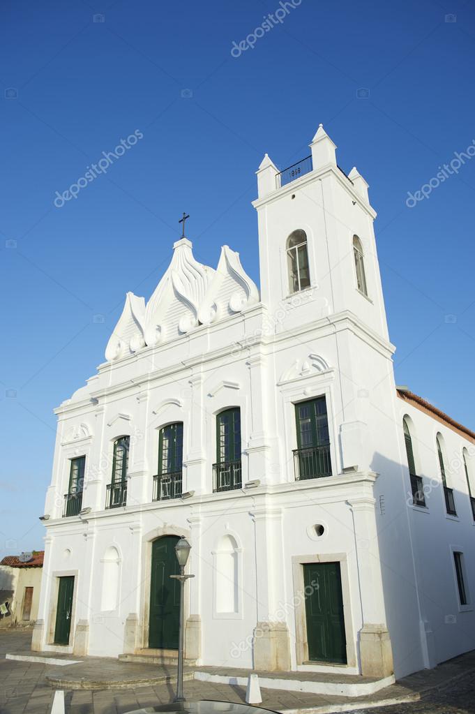 Typical White Colonial Church Northeastern Brazil