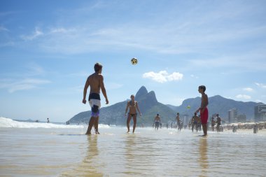 Brazilians Playing Altinho Ipanema Beach Rio