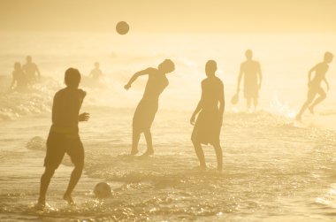 Brezilyalılar Altinho Keepy Uppy Sahili Futbolu Rio