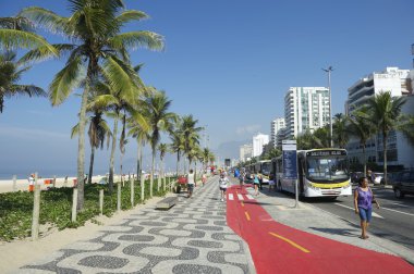 Ipanema Beach Boardwalk Rio de Janeiro Brezilya