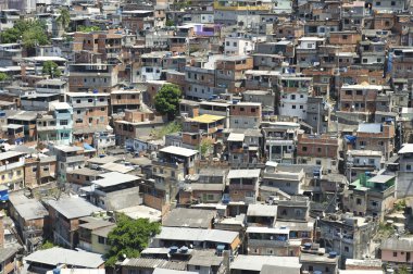 Favela Brezilyalı Hillside oldu Rio de Janeiro Brezilya