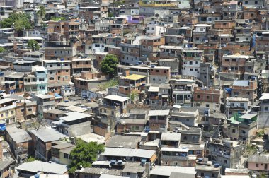 Favela Brazilian Hillside Shantytown Rio de Janeiro Brazil clipart