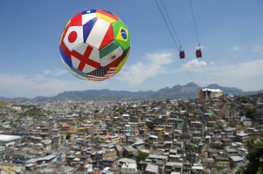 International Football Soccer Ball Rio Brazil Favela clipart