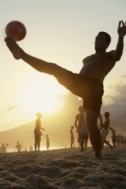 Young Brazilians Playing Keepy Uppy Altinho Rio