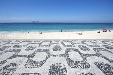 Ipanema Plajı Rio de Janeiro Boardwalk deniz görünümü