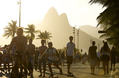 Brezilyalılar kaykay Rio de Janeiro Brezilya