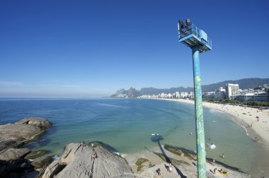Arpoador Ipanema Plajı rio de janeiro Brezilya manzarası
