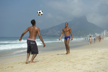 Brazilians Playing Altinho Beach Football Rio de Janeiro Brazil