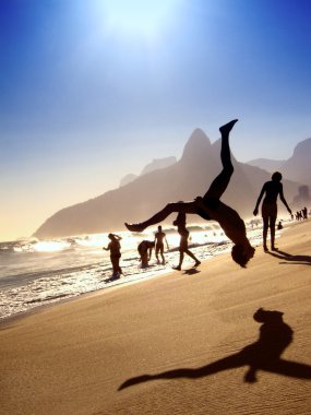 Sunset Flip siluet Rio de Janeiro Brezilya