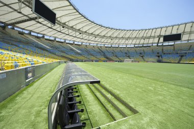 Maracana Stadı tribün görünümden futbol sahası