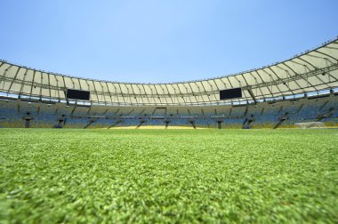 Maracana Football Stadium Pitch Level View