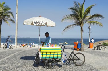 Brazilian Beach Vendor Rio de Janeiro Brazil clipart