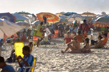 Rio de Janeiro Brezilya Ipanema Plajı yaz sahne