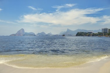 Icarai Beach Niteroi Rio de Janeiro Brezilya Guanabara Körfezi